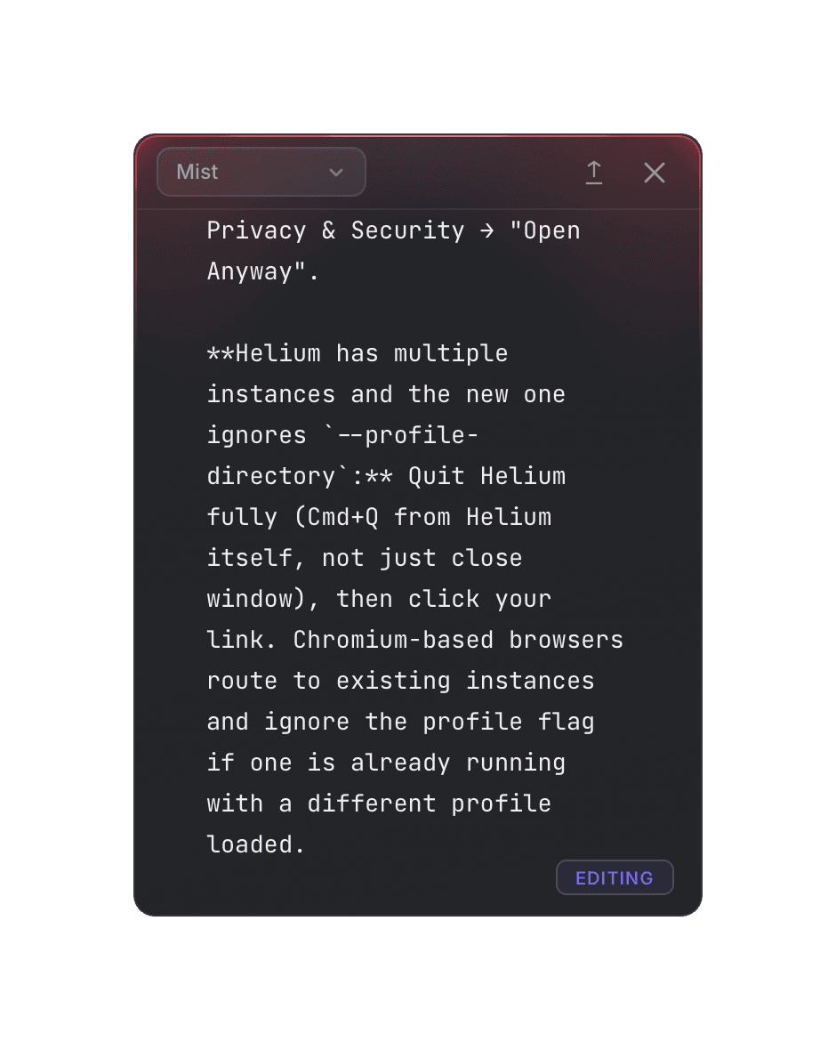 Raynote floating sticky note: a small, always-on-top capture window for quick thoughts and AI prompts on macOS